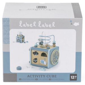 5-in-1 Wooden Activity Cube - Blue