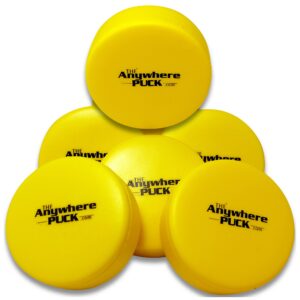 Anywhere Sports The Anywhere Puck 6-Pack Yellow Foam Hockey Training Set for Kids